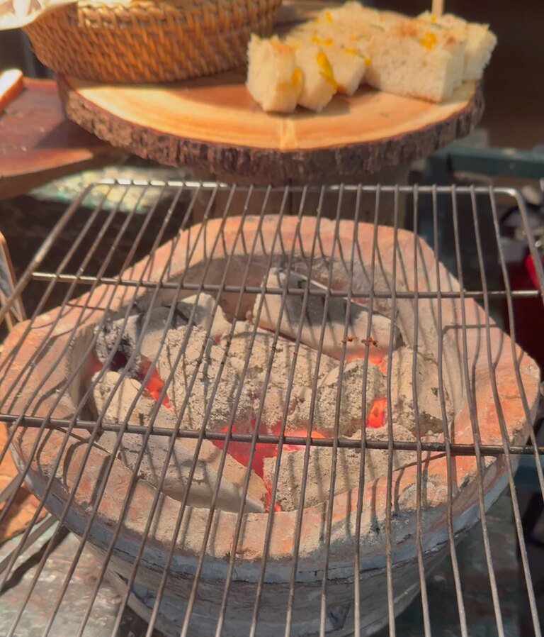 Warm your Croissants on this Charcoal Burner