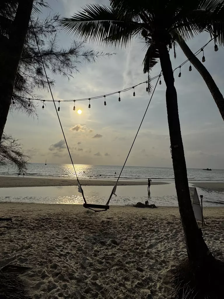 Enjoying a sunset cocktail at Khlong Chao Beach, Koh Kood, Thailand