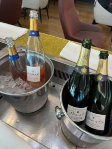 Decent Champagne at British Airways First Class Lounge using my Avios Companion Ticket