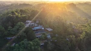 Haritha Villas + Spa at dawn. A haven from the Middle East Crisis while Stranded in Sri Lanka