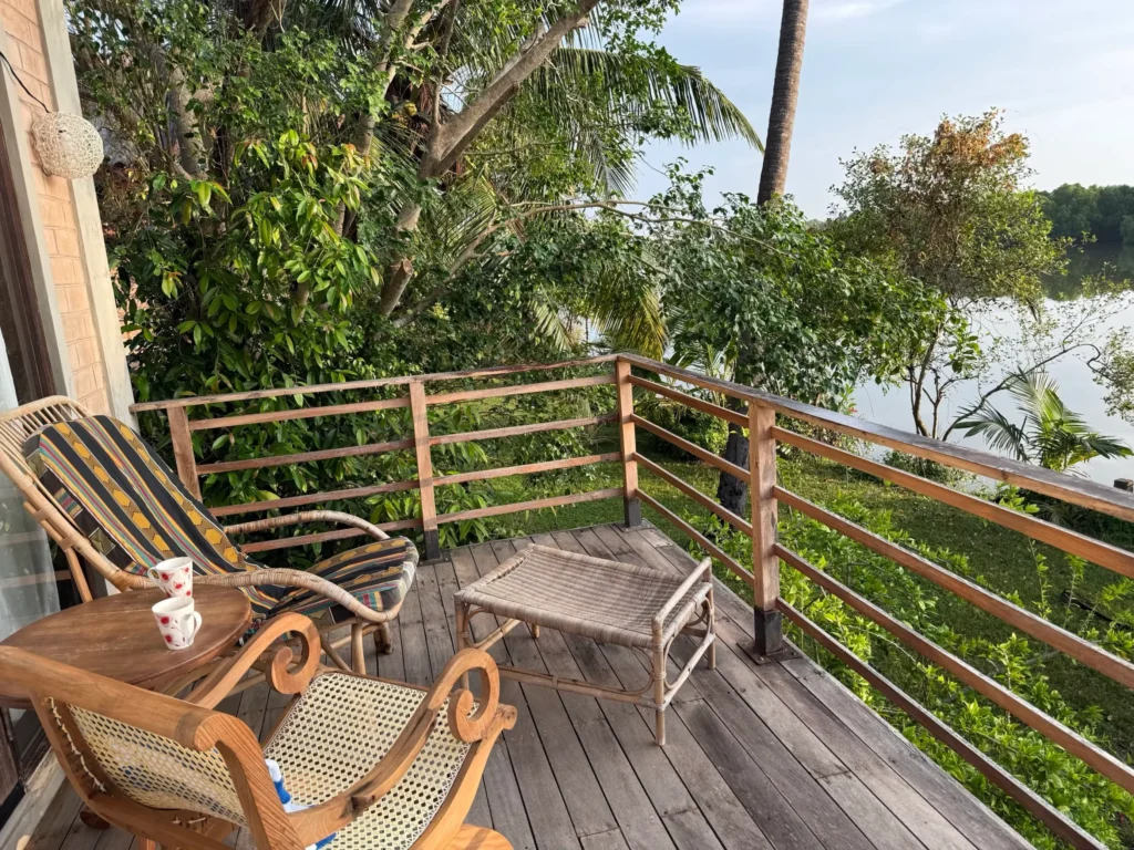 The balcony view at Twin Waters Resort, Chilaw