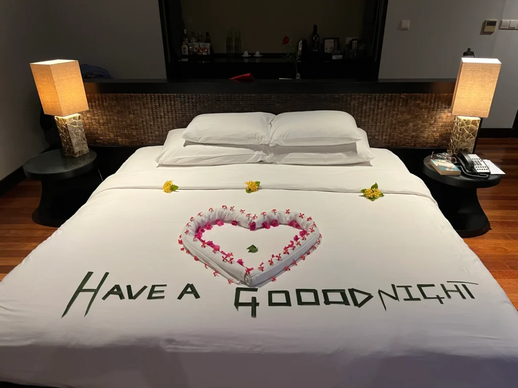 Bed Art at Velassaru Maldives